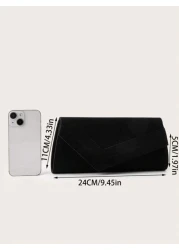 حقيبة مساء نسائية عصرية، حقيبة كلاتش نسائية بتصميم جديد، حقيبة حفلة ذات رفرفة غير متماثلة، حقيبة كتف نسائية أ