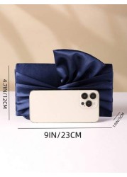 Satin Butterfly Flower Shaped Clutch Bag For Evening Party Valentines