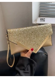 Glamorous Elegant Exquisite Quiet Luxury Sequin Stylish Luxury Shiny Glitter Metal Decor Flap Square Bag Evening Bag Dinner Bag For Party Girl Woman Bride Perfect For Party Wedding Prom Dinner Banquet