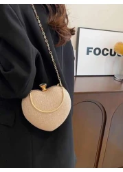 Luxury Handbags Clutch Purses Heart Shape Chain Women Ladies Evening Bags