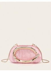 Evening Bag Clutch Purses For Women Ladies Party Bag Exquisite Hardware Handle Buckle Acrylic Bag Bag Bridal Wedding Purse For Ladies Bag Metal Chain Bag Versatile Handheld Bag Cocktail Party Wedding