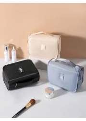 1pc New Fashionable Cute Travel Toiletry Bag Cosmetic Organizer Bag Hanging Makeup Bag Shower Room Accessory Portable Cosmetic Storage Bag Multi Functional Wet Dry Separation Foldable Waterproof Large