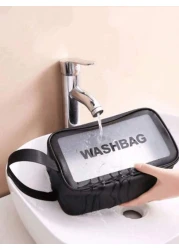 3 1pc Large Capacity Waterproof Makeup Bag Double Layer Cosmetic Bag Multifunctional Travel Organizer Bag Portable Toiletry Bag For Cosmetics Brushes Skincare Products Makeup Organizer