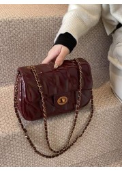 Nanfeng Chio2n Fancheng Red Maple Small Square Bag Women s New Red Chain Shoulder Crossbody Bag