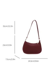 Fashionable Minimalist Shoulder Bag Retro Underarm Bag High End Lightweight Zipper Tote Bag Multifunctional European And American Street Style Elegant Handbag Large Capacity Small Purse Suitable For F