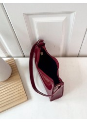 Solid Color Embossed Geometric Shoulder Bag With Zipper Women s Shoulder Bag Fashion Retro Zipper Bag Casual Waterproof Handbag For Teen Girls Women College Students Rookies White Collar Workers Perfe