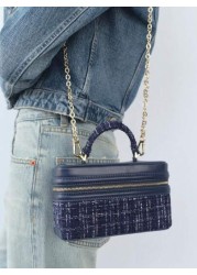 2024 Autumn Winter New Small Square Bag Versatile Hard Shoulder Messenger Box Handbag For Women