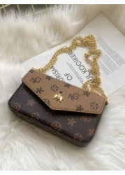 Metal Chain Bag Simple Vintage Crossbody Shoulder Bag
