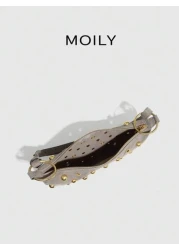 حقيبة سروج عبر الجسم للنساء ذات فتحة قابلة للضبط بالنيتات الشارع البانك