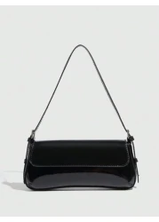 Women s Shoulder Bag Minimalist Handbag Burgundy Small Bag Baguette Bag Simple Shoulder Bag Burgundy Underarm Bag Top Handle Bag Y2K Chic Bag