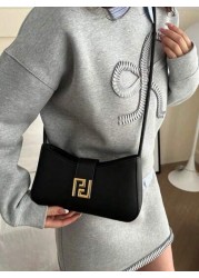 Women Fashion Casual Commute Solid Col Or Shoulder Bag Portable Crossbody Bag Suitab Le For Dating Shopping Gift