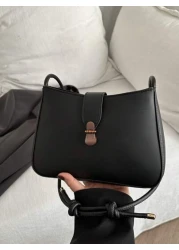 قطعة واحدة حقيبة إبطية عصرية شاملة المناسبات للنساء، حقيبة يد فاخرة عتيقة كبيرة السعة ذات شكل مربع صغير، خفيف