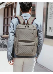 Men s Bifocal Large Capacity Multi Pocket 15 6 Inch Laptop Backpack Business Travel Bag Suitable For Back To School Business Trip Travel Father s Day Gift