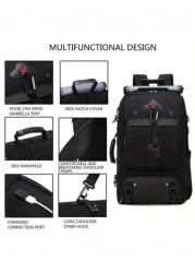 حقيبة ظهر سفر خفيفة الوزن واسعة ، حقيبة ظهر للتنزه مع فصل جاف وبلل ، حقيبة ظهر للتنزه في الهواء الطلق مع منفذ USB