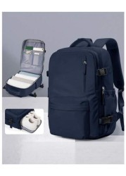 29 19 44cm Large Laptop Backpack Fits 14 15 6 Inch Notebook For Men Women Student College Bookbag School Computer Bag Hiking Backpack With Shoe Compartment Wet Pocket Camping Backpack College Backpack