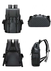 Men PU Floral Vintage Backpack Large Capacity Business Commuter Bag Stylish Casual Travel Laptop Bag Perfect Gift For Men Suitable For Students And All Occasions Lightweight Portable Design For Quick