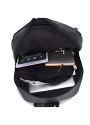 Street Style Men s PU Leather Backpack Street Inspired Design Large Capacity Comfy For Travel Business And Daily Use Hand Wash Dry Clean Safe Modern Korean Versatile Laptop Book Bag Without Battery Fo