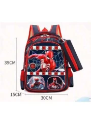 Disney Stitch Cute Cartoon Spider Man Backpack Children s Boys And Girls Large Capacity Backpack Primary School Student 1st Grade School Bag Growth Reward Free Pencil Case