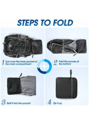 حقيبة ظهر للتخييم من النايلون المقاوم للتمزق والماء سعة 40 لتر، قابلة للطي خفيفة الوزن، مناسبة للرجال للسفر وا