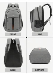 Backpack Men Purse With Reflective Strip Design And Multiple Pockets Can Hold 15 6 Inch Computer Bag Lightweight School Bag Large Capacity Travel Bag Commuter Convenient Day Bag Multi Functional Book