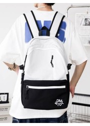 peach tree Fashionable Color Block Campus Laptop Backpack Peach Tree Christmas Men Bag Vacation Travel Essentials Dad Gifts School Bag Travel Backpack Large Capacity Sports Bag Laptop Bag Book Bag Fun
