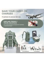 Carry On Backpack Travel Backpacks Flight Approved Large Capacity Nylon Fabric Waterproof Hiking Backpack Outdoor Computer Backpack For Travel Camping Hiking Gift For Mom Dad Daughter Friend New Year