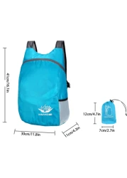 1pc Foldable Backpack 20L Outdoor Sports Bag Water Resistant And Comfortable Folding Bag Ultra Light Portable Storage Bag Backpack For Travel