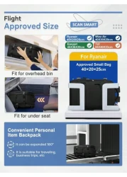 Large Travel Backpack Business Laptop Backpack Cabin Bag 40x20x25 Carry On Backpack Airline Approved Water Proof Backpack Multi Functional Independent Shoe Warehouse Dry Wet Separation Layer Travel Ba