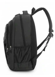 حقيبة ظهر رجالية بنمط رياضي هادئ مصنوعة من النايلون، تتسع لحمل جهاز كمبيوتر 15.6 بوصة، حقيبة مدرسية واسعة السعة