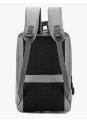 New Fashionable Simple Solid Color Large Capacity Backpack For Business Travel Luggage Bag Short Distance Multi Pocket Business Computer Bag Commuter Backpack Unisex