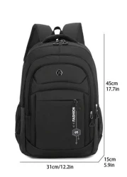 Casual Nylon Backpack For Men Laptop Bag Large Capacity Lightweight Multi Function Travel Bag Convenient Storage Daily Bag Fashion Business Travel Bag Suitable For College Students Teachers Travelers