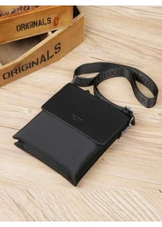 saroxi قطعة واحدة حقيبة كتف رجالية حديثة ذات طبقات متعددة سليم عالي الجودة باللون الأسود للخارج، حقيبة متعددة ال