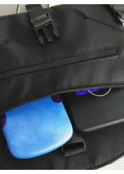 حقيبة علاقة متعددة الوظائف لطلاب الجامعة والكلية، حقيبة كاجوال للرجال مع معصم، حقيبة يد/مدرسية للسفر والكلية