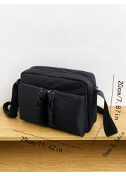 New Simple Crossbody Bag Fashion Shoulder Bag Multi Pocket Large Capacity Messenger Bag Commuting Bag Outdoor Travel College Students Attending Classes Gifts Shoulder Bag Sling Bag Side Bag Square Bag