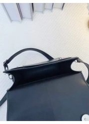 1 حقيبة كتف مربعة جلد PU صغيرة محكمة بإغلاق مغناطيسي، تصميم كاجوال مرن وأنيق مناسب للرجال، مع حزام قابل للتعديل