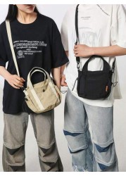 Unisex Solid Color Crossbody Bag Fashion Handbag Casual Versatile Travel Shopping Shoulder Bag