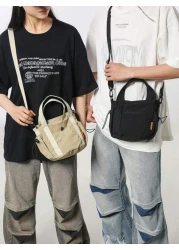 حقيبة عبر الجسم لون واحد، حقيبة يد أنيقة، حقيبة سفر وتسوق كاجوال متعددة الاستخدامات