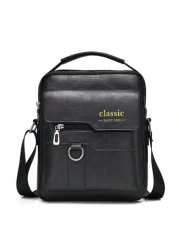 1pc Men s Shoulder Sling Bag New PU Leather Crossbody Bag Retro PU Leather Vertical Portable Handbag Business Shoulder Bag Valentine s Day Gift Gift For Husband Boyfriend Christmas Fall Pack Vintage B