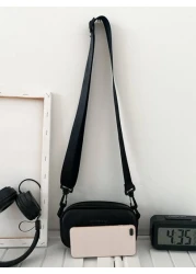 High School Students University Freshman Multifunctional Sling Bag Shoulder Bag Casual Bag Mini Men Letter Embossed Square Bag Handbag For Travel College Outdoors Sports PU Material Goyard Vacation Vi