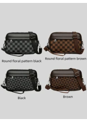 Men s Diagonal Shoulder Strap Messenger Bag Simple Fashion Handheld Zipper Closure Bag Suitable For Men s Daily Use And Travel Can Be Worn Diagonally Or As A One Shoulder Bag