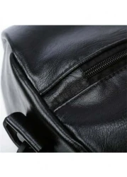 Fashion Soft Leather PU Large Capacity Duffel Bag Dry And Wet Separation Travel Bag Independent Storage Shoes Fitness Bag Multi Function Boarding Bag Necessary Mommy Bag With Children Suitable For Sch