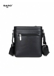 1pc Versatile Crossbody Bag For Men Durable PU Leather Shoulder Bag With Side Pockets Simple Stylish Design Suitable For Commuting Black Brown Great Gift For Boyfriend
