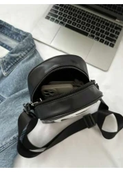 حقيبة كروس بو جلدية مع سحاب للتخزين الخارجي لعيد الهالوين