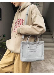 peach tree 1pc Men Shoulder Bag Crossbody Bag Tote Bag Casual Versatile Lightweight Nylon Messenger Bag Multifunctional Outdoor Bag Minimalist And Chic Gift Black Large Capacity Portable Fashion Casua