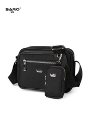 saroxi 1pc Men s Shoulder Bag Side Pocket Messenger Bag Crossbody Bag Square Bag Multi Function Scratch Resistant And Durable PU Leather Casual Style Black And Brown Gift For Men Boyfriend Teacher