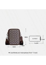 Coach Stanton Crossbody Bags For Men Small Leather Phone Wallet Purses Card Slots With Adjustable Guitar Strap Shoulder Bag In Signature Jacquard