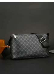 New Vintage Men s Geometric Pattern Fashion Sling Crossbody Bag