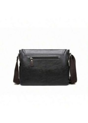 Stylish Envelope Shoulder Bag Cross Body Sling Bag For Men PU Leather Business Casual All Match Spacious Interior Adjustable Strap And Durable Design Graduation School Supplies
