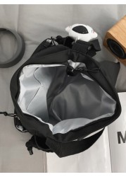 Men Patch Detail Waterproof Messenger Bag With Bag Charm Handbag Schoolbag Sling Bag Sport Bag For High School University Student For Travel College School College Bag Summer Dad Freshman For Books Mu