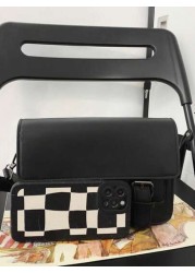 Casual Solid Color Versatile Flap Shoulder Bag Gift Sling Bag For Men Messenger Bag